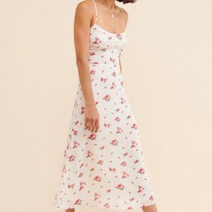 THE EAST ORDER Women's Floral Slip Dress Size L In White